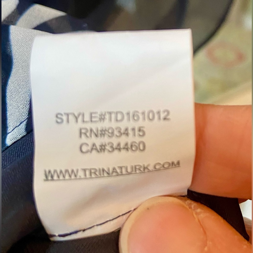 Trina Turk Caftan Blue and White Dress - Picture 5 of 5